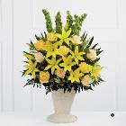 Rose and Lily Service Arrangement - Yellow