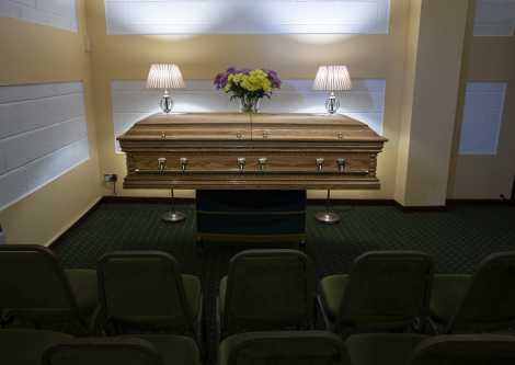 Image of the Funeral Home set up for a civil funeral